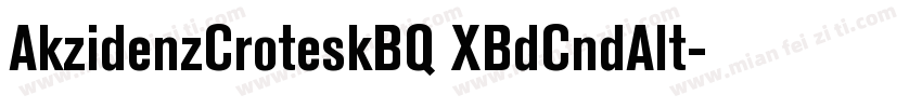 AkzidenzCroteskBQ XBdCndAlt字体转换